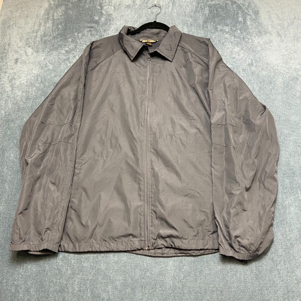 Y2K North End Work Jacket Men 2XL Gray Lined Full Zip Utility Raglan Sleeve